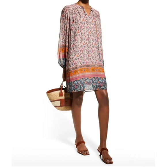 Johnny Was Maha Mini Shift Dress Floral Pink Size Medium - Picture 1 of 10